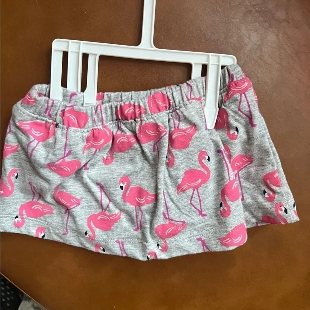 Carter's baby girl Infant 3 piece summer Outfit Size 3 months pink flamingo